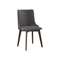 STUHL Monti 5, Holzfarbe: Nuss - Dunkelgrau/Walnussfarben, Holz (48/83/53cm) - MIRJAN24