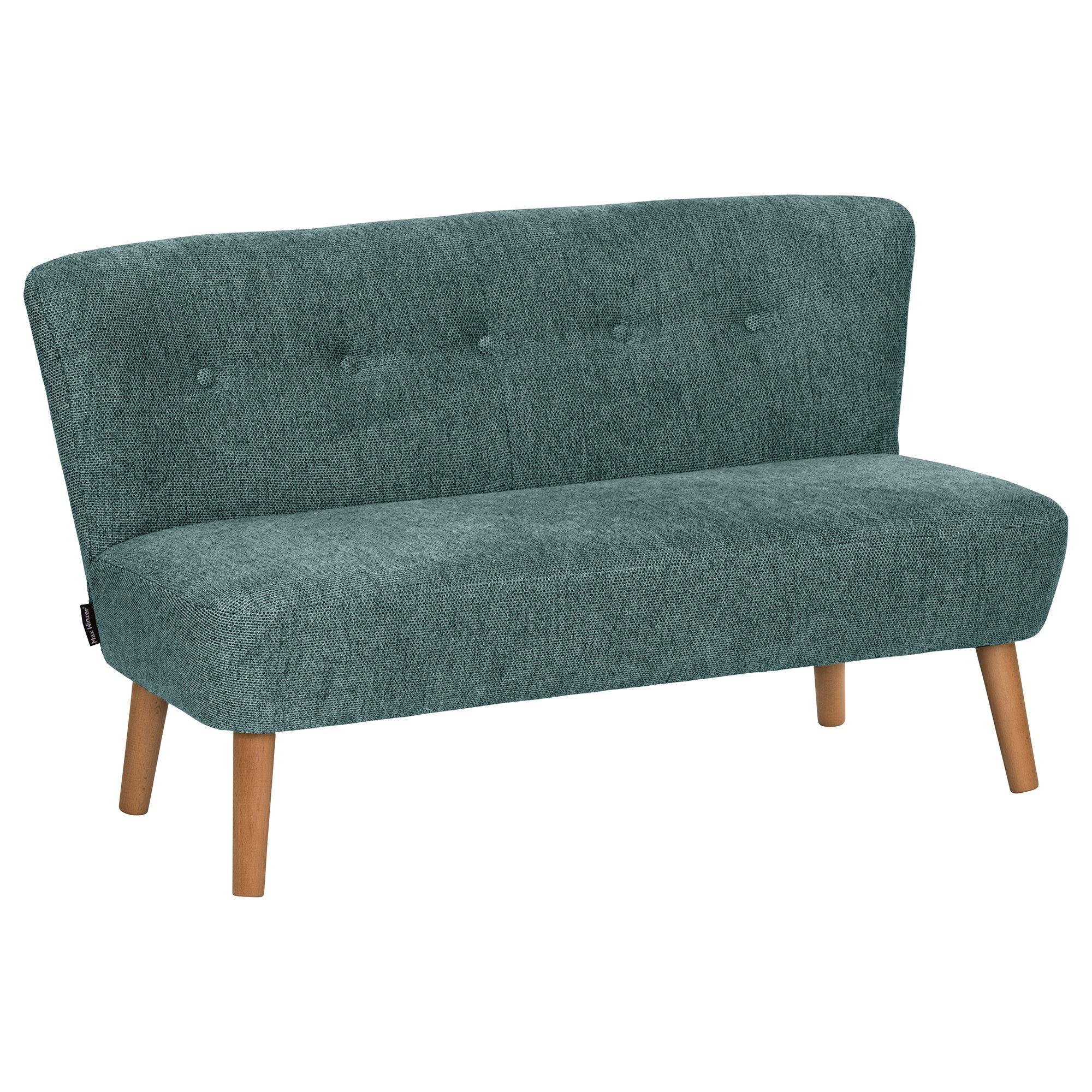 KINDERSOFA 2-Sitzer Katya Flachgewebe petrol - Petrol, Kunststoff (97/54/50cm) - 58aufmkessel