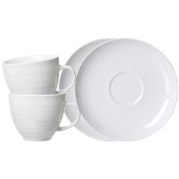 KAFFEETASSEN MIT UNTERTASSEN Suomi Beige 260 ml 2er Set - Beige, Keramik (15/12/15cm) - Ritzenhoff Breker