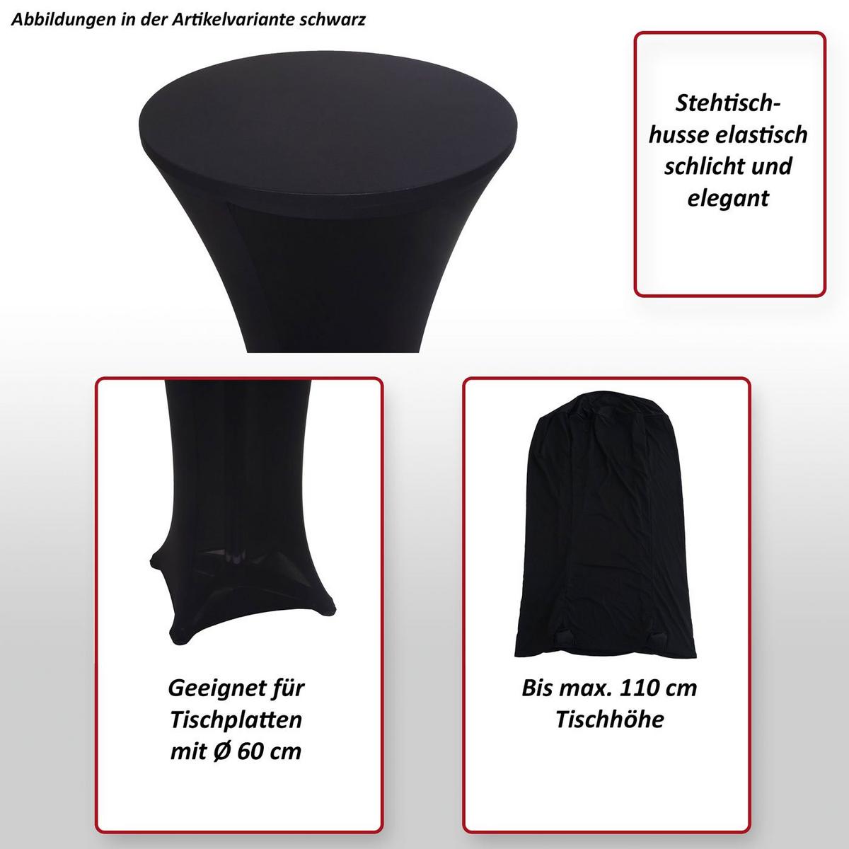 STEHTISCHHUSSE Weiß - Weiß, Textil (60/60cm) - MCW