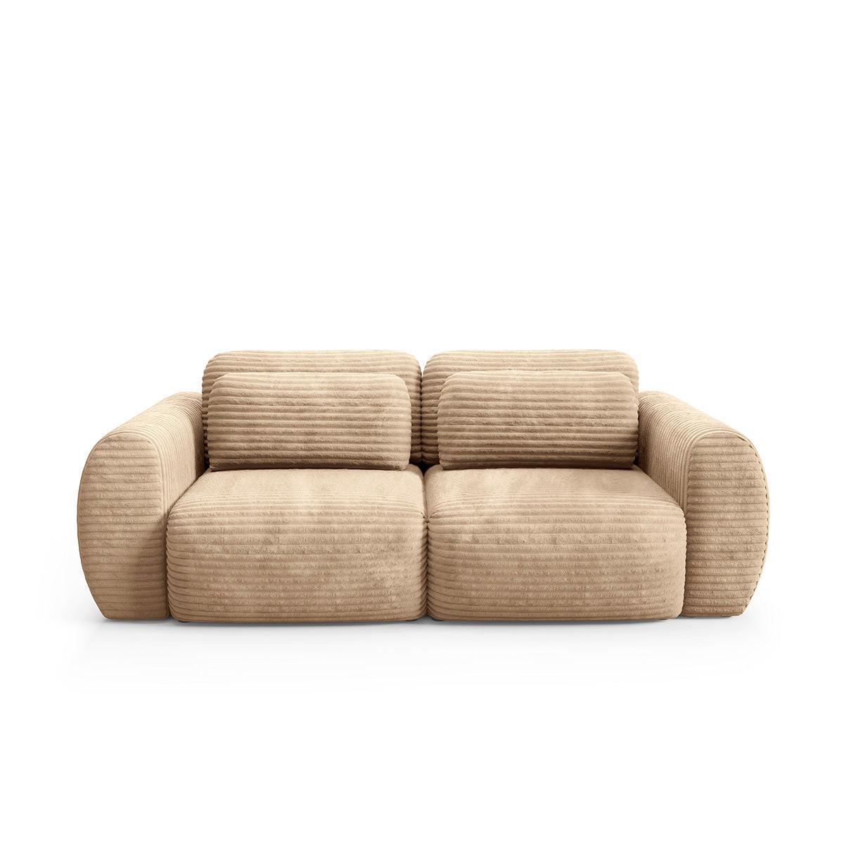 SOFA Camilla 3 Sitzplätze Beige - Beige, Holz (266/95/121cm) - Petits-meubles