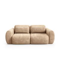 SOFA Camilla 3 Sitzplätze Beige - Beige, Holz (266/95/121cm) - Petits-meubles