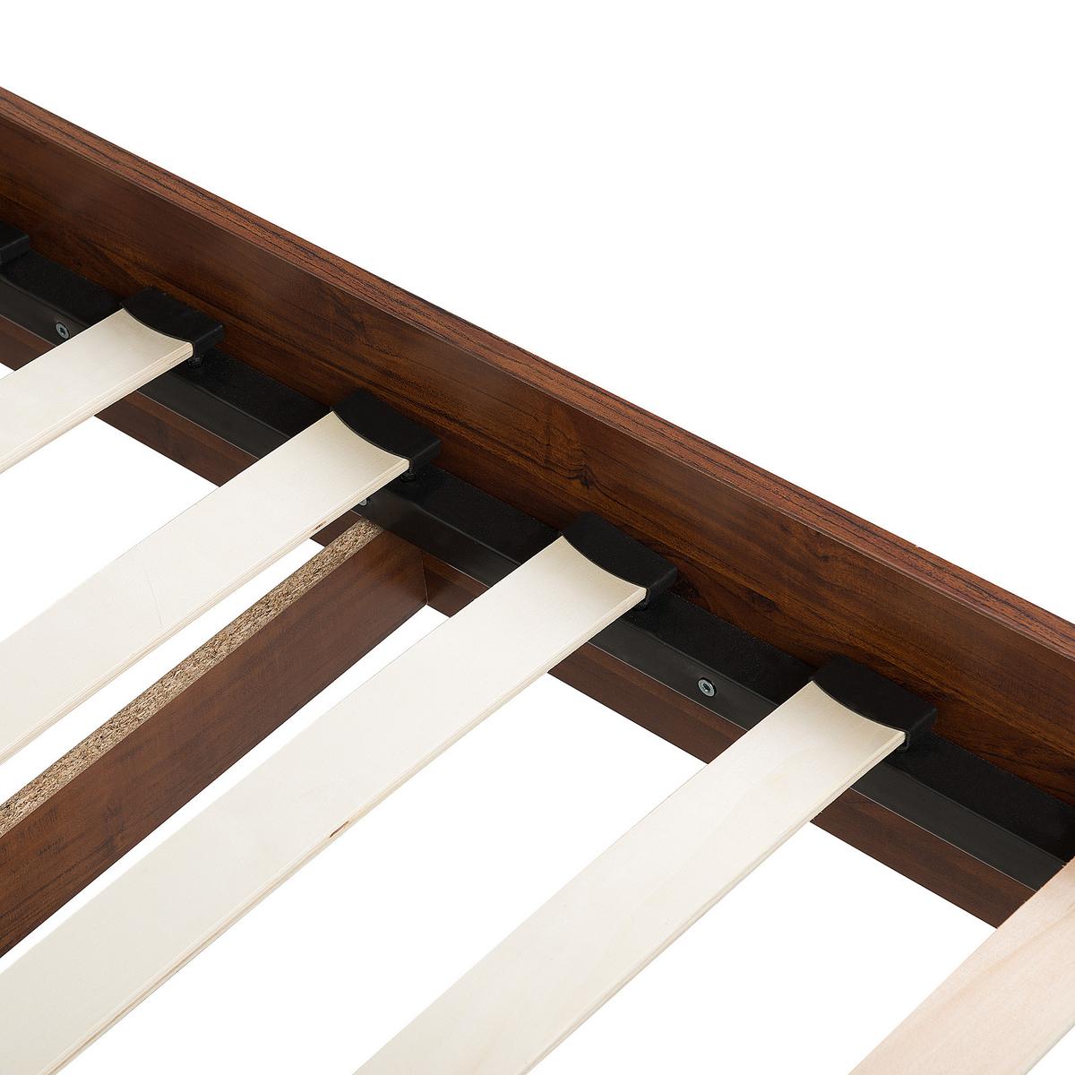 BETT 140/200cm Dunkler Holzfarbton Mialet - Dunkelbraun, Holzwerkstoff (140/200cm) - Beliani