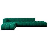ECKSOFA modulares Sofa Zuvon-L2 - 387x177x70 cm Grün - Dunkelgrün, Holzwerkstoff/Textil (387/177cm) - ALTDECOR