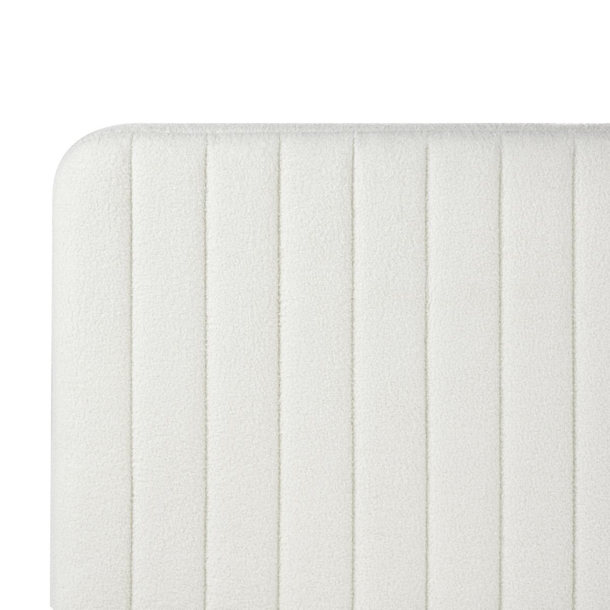 POLSTERBETT mit Lattenrost 160/200 cm Weiß Lunan - Creme, Textil (160/200cm) - Beliani