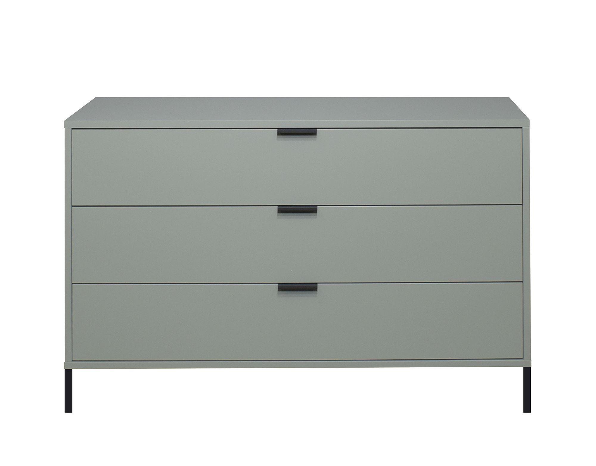KOMMODE Erna 119x45x82 Pinie Green matt Lack - Grün, Holzwerkstoff (119/82/45cm) - 58aufmkessel
