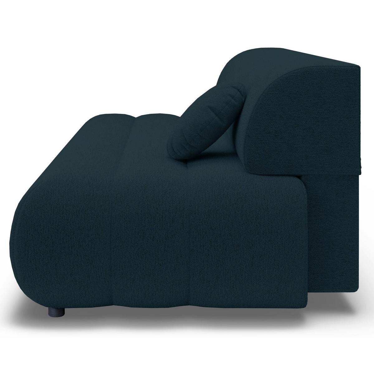 SCHLAFSOFA Arione 214 cm - Blau/Schwarz, Kunststoff/Textil (214/74/104cm) - Selsey