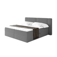 BOXBETT mit Matratze H4 - EVON - 180x200 cm Grau - Taupe, Holzwerkstoff (180/200cm) - ALTDECOR