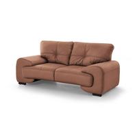 2-SITZER SOFA Omega aus Kunstleder, Dunkelorange - Dunkelorange/Schwarz, Leder (185/88/98cm) - Beautysofa