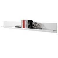 WANDBOARD weiß Hochglanz, Wandregal 184 cm - Weiß, Holzwerkstoff/Metall (184/22/15cm) - Furn.Design