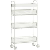 KÜCHENWAGEN Metall Weiß - Weiß, Metall (19/80/43.2cm) - HOMCOM
