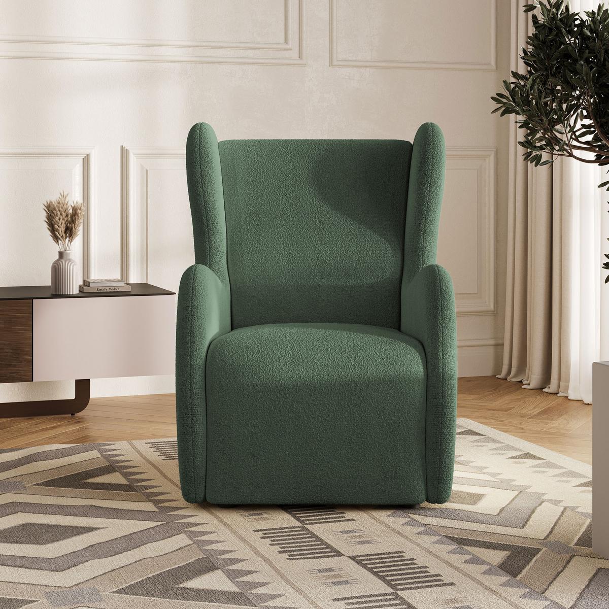 SESSEL MASTI Polstersessel Loungesessel ergonomisch, Grün - Grün, Holzwerkstoff/Kunststoff (74/100/86cm) - MASSENO