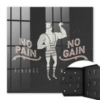 SCHLÜSSELBOX Schwarz 30x30 cm- Türöffnung nach rechts - Retro Strongman - Schwarz, Metall (30/30/5cm) - TULUP