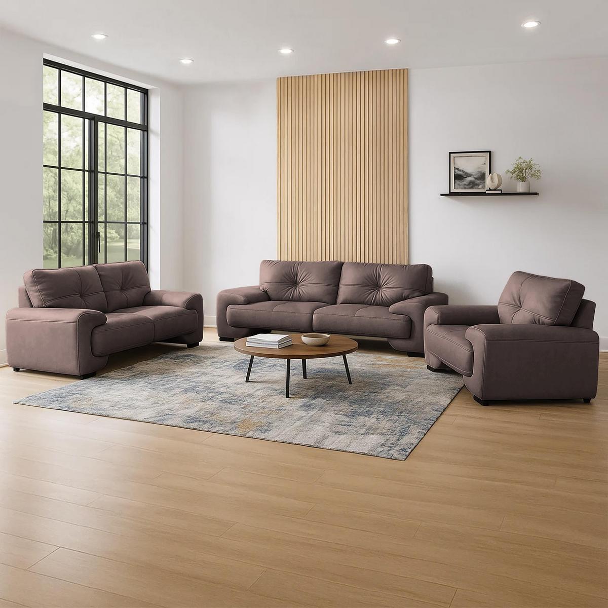 3-SITZER SOFA Omega aus Kunstleder, Dunkelbraun - Dunkelbraun/Schwarz, Leder (225/88/98cm) - Beautysofa