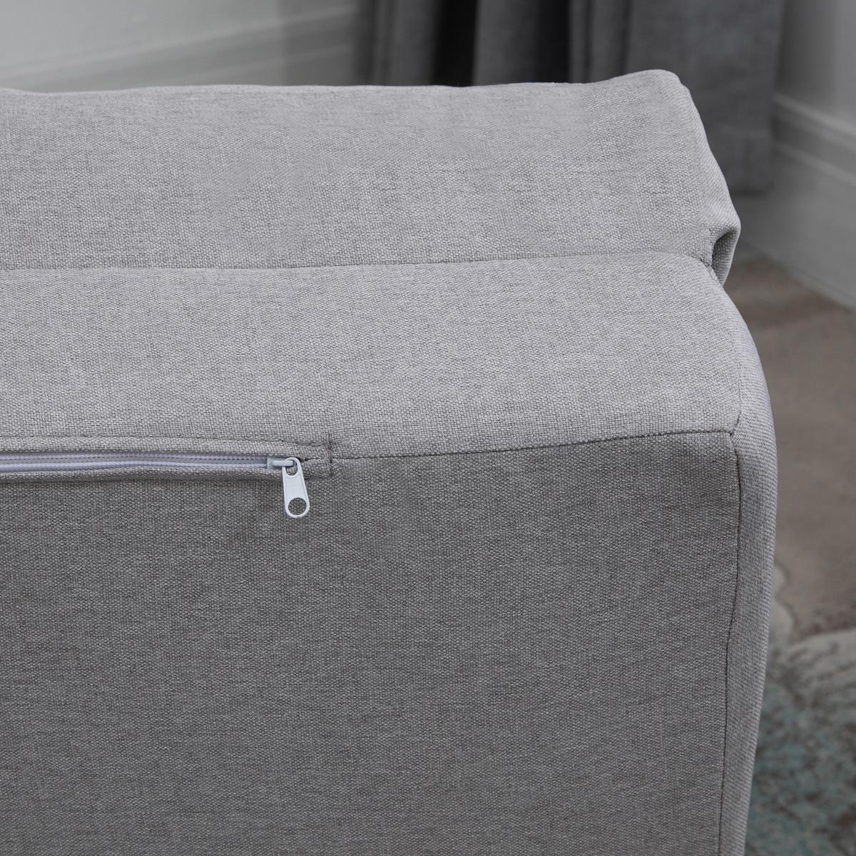 BODENSESSEL 2-in-1 Klappbett mit verstellbarer Rückenlehne Grau - Grau, Metall (60/56/80cm) - HOMCOM