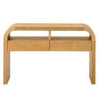KONSOLENTISCH mdf in natur-holzoptik, geschwungene kanten & 2 schubladen - Naturfarben, Holzwerkstoff (35.5/120/76.5cm) - Urban Meuble