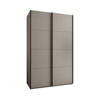SCHWEBETÜRENSCHRANK 245,5/150/64 2-türig - Kaschmir/Schwarz, Holz/Metall (150/245/64cm) - Abiks Möbel