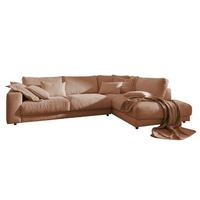 ECKSOFA MADELINE Braun Cord - Schwarz/Braun, Kunststoff/Textil (325/224cm) - KAWOLA