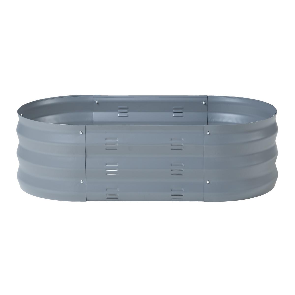 PFLANZBEET Alfedena - Anthrazit, Metall (90/25/50cm) - casa.pro