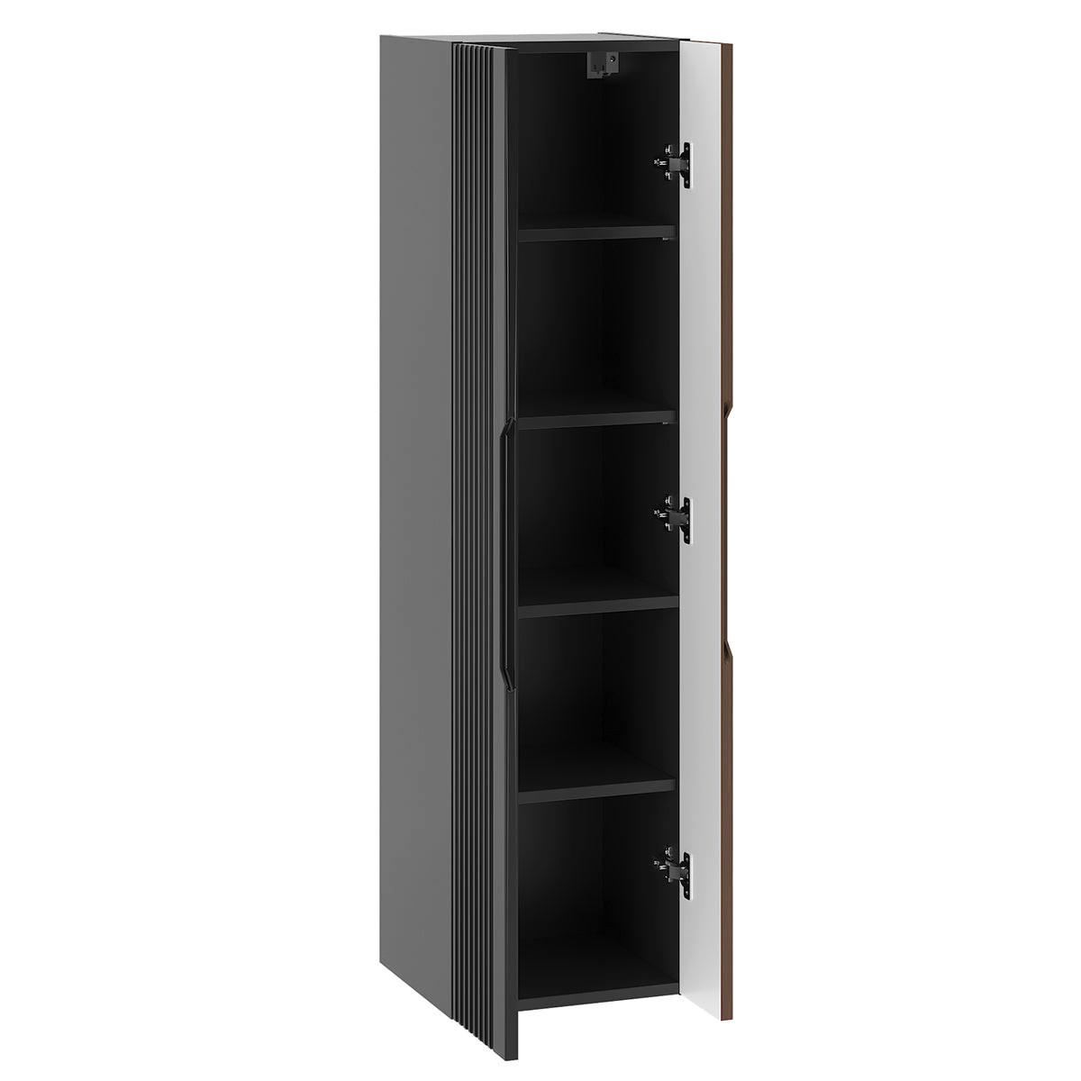 HÄNGESÄULE Sylla Schwarz und Holz - Schwarz, Holzwerkstoff (34.5/130/31.8cm) - Petits-meubles