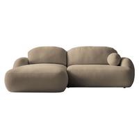 ECKSOFA Mayo, Seite: Links - Schwarz/Braun, Holz/Kunststoff (275/175cm) - MIRJAN24