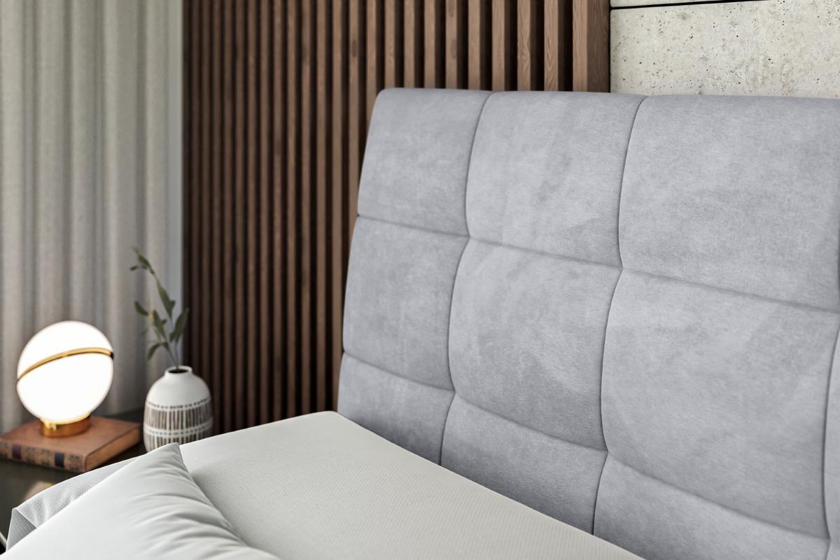 BOXBETT BRUGO-Z - 180 x 200 - H3 - Hellgrau - Hellgrau, Holzwerkstoff (180/200cm) - ALTDECOR