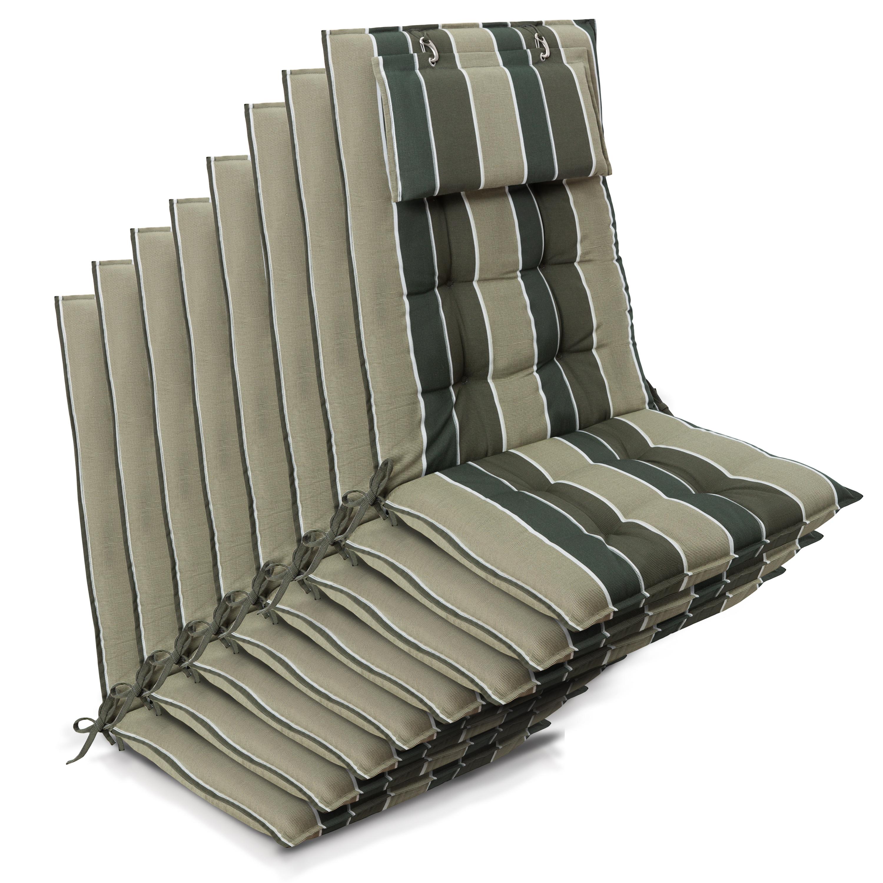 HOCHLEHNER Sun-HL 119x50x8cm Grün-Gestreift (8tlg) - Grün, Textil (50/120cm) - Beautissu 