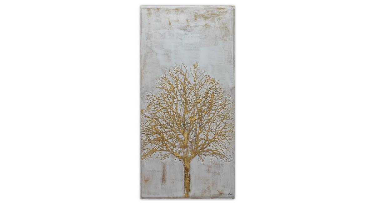ACRYLBILD HANDGEMALT 60/120 cm - Grau, Holz/Textil (60/120cm) - KUNSTLOFT