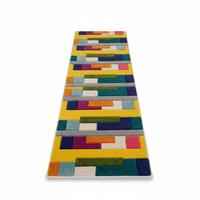 TEPPICH MOSS, geometrisch-abstrakt, Bunt, 66 x 300 cm - Multicolor, Textil (300/66cm) - KADIMA DESIGN