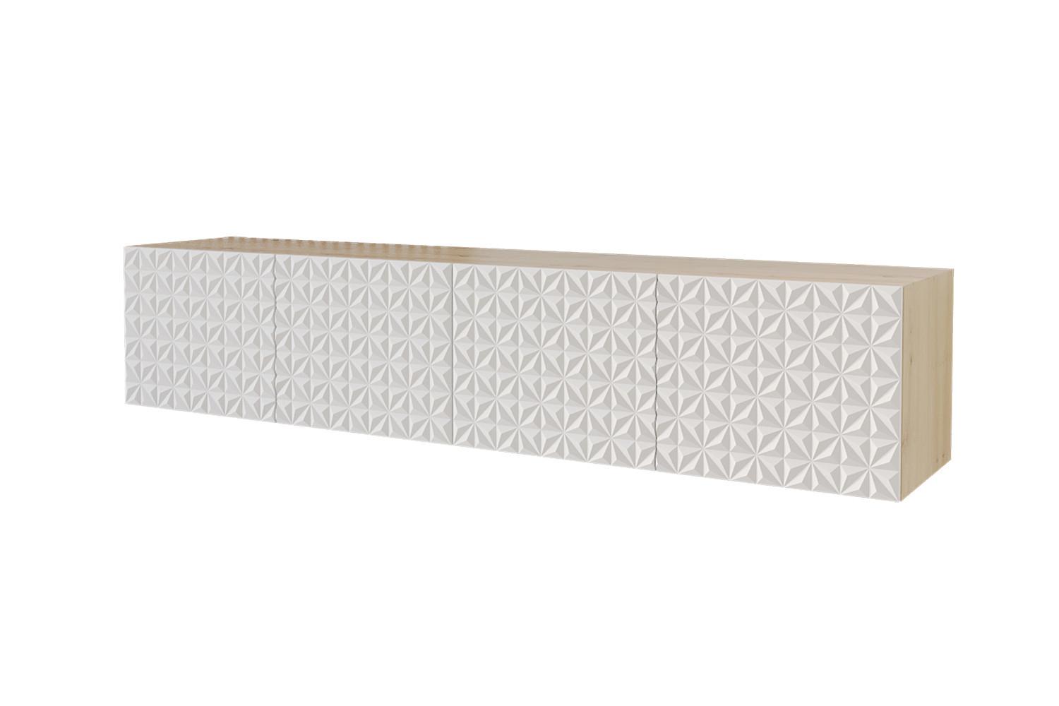 LOWBOARD VIRA-W 2x100x40x40 cm - Artisan / Weiß - Weiß, Holzwerkstoff (200/40/40cm) - ALTDECOR