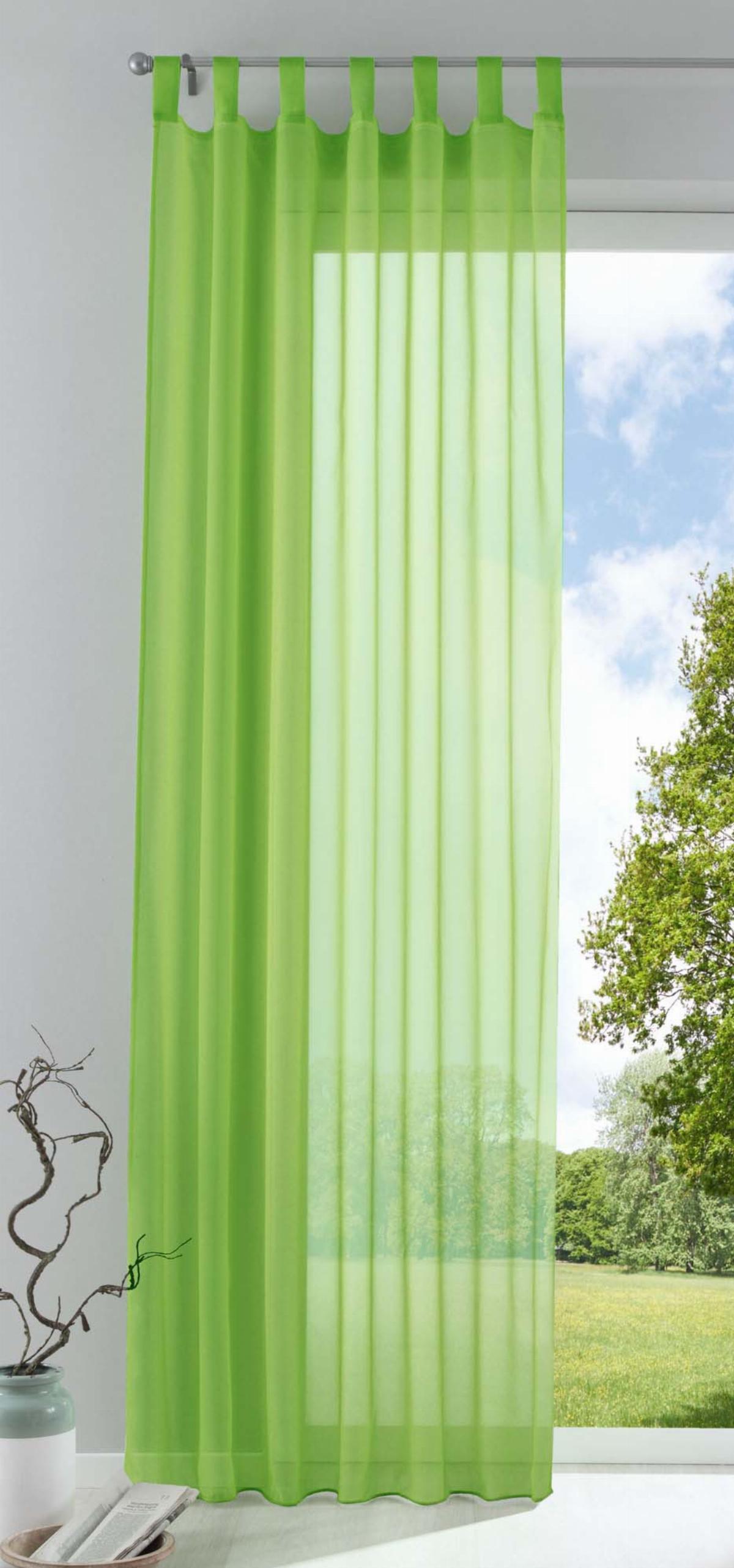 SCHLAUFENSCHAL PULA HxB 245x140 cm Apfelgrün - Hellgrün, Textil (140/245cm) - Gardinenbox