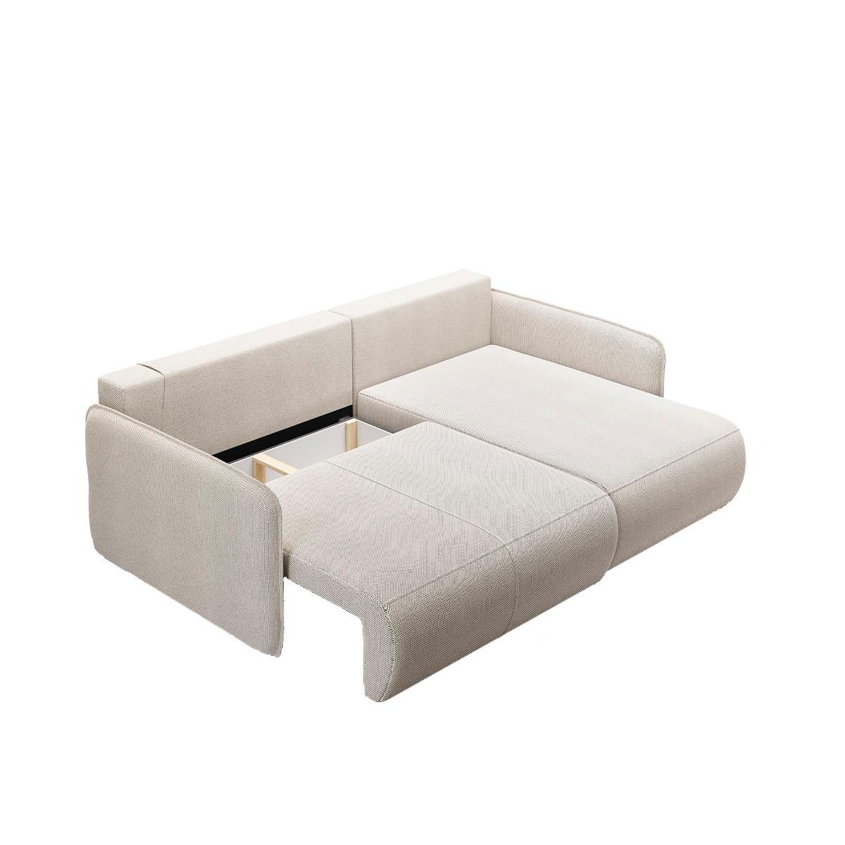 ECKSOFA Claudio 3 Sitzplätze Hellgrau - Grau, Holz (207/148cm) - Petits-meubles