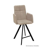THEKENSTUHL drehbar (2er-Set) Despina 52x109x60 Schwarz/Natur - Schwarz/Naturfarben, Kunststoff (60/109/52cm) - 58aufmkessel