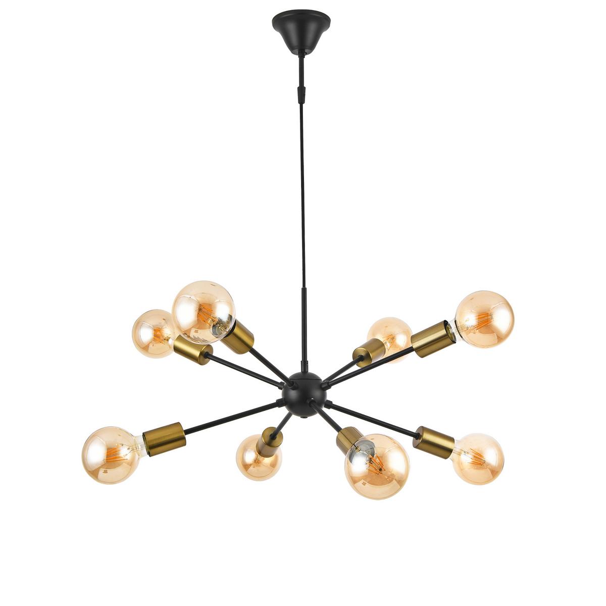 HÄNGELEUCHTE Amiens - Schwarz, Metall (56/56/150cm) - lux.pro