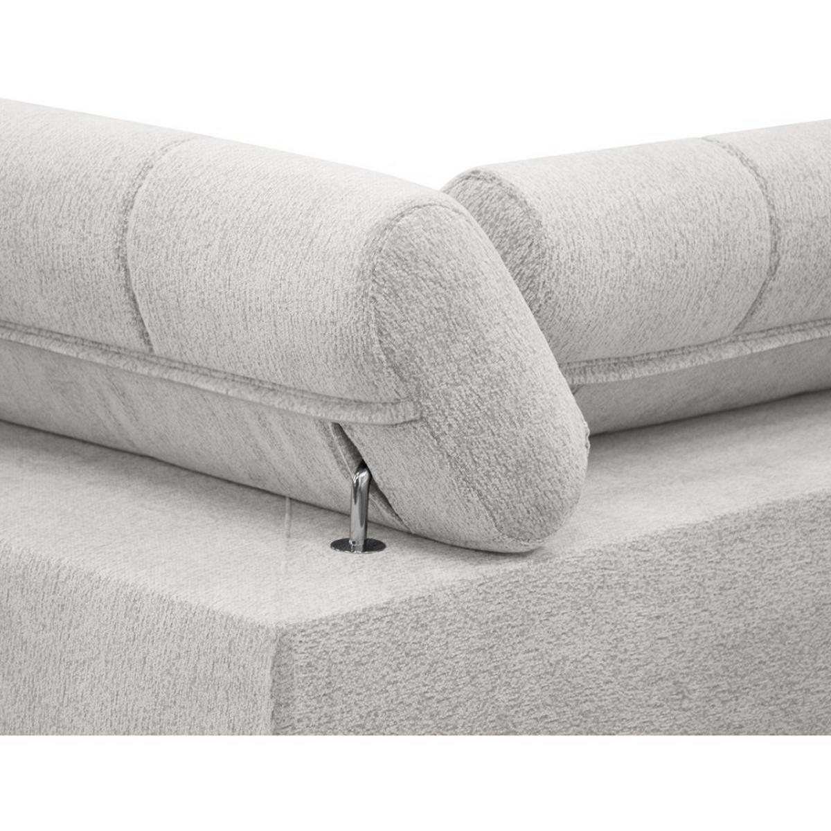 ECKSCHLAFSOFA Vinni Beige, Chenille-Stoff, links - Beige, Textil (265/205cm) - Beautysofa
