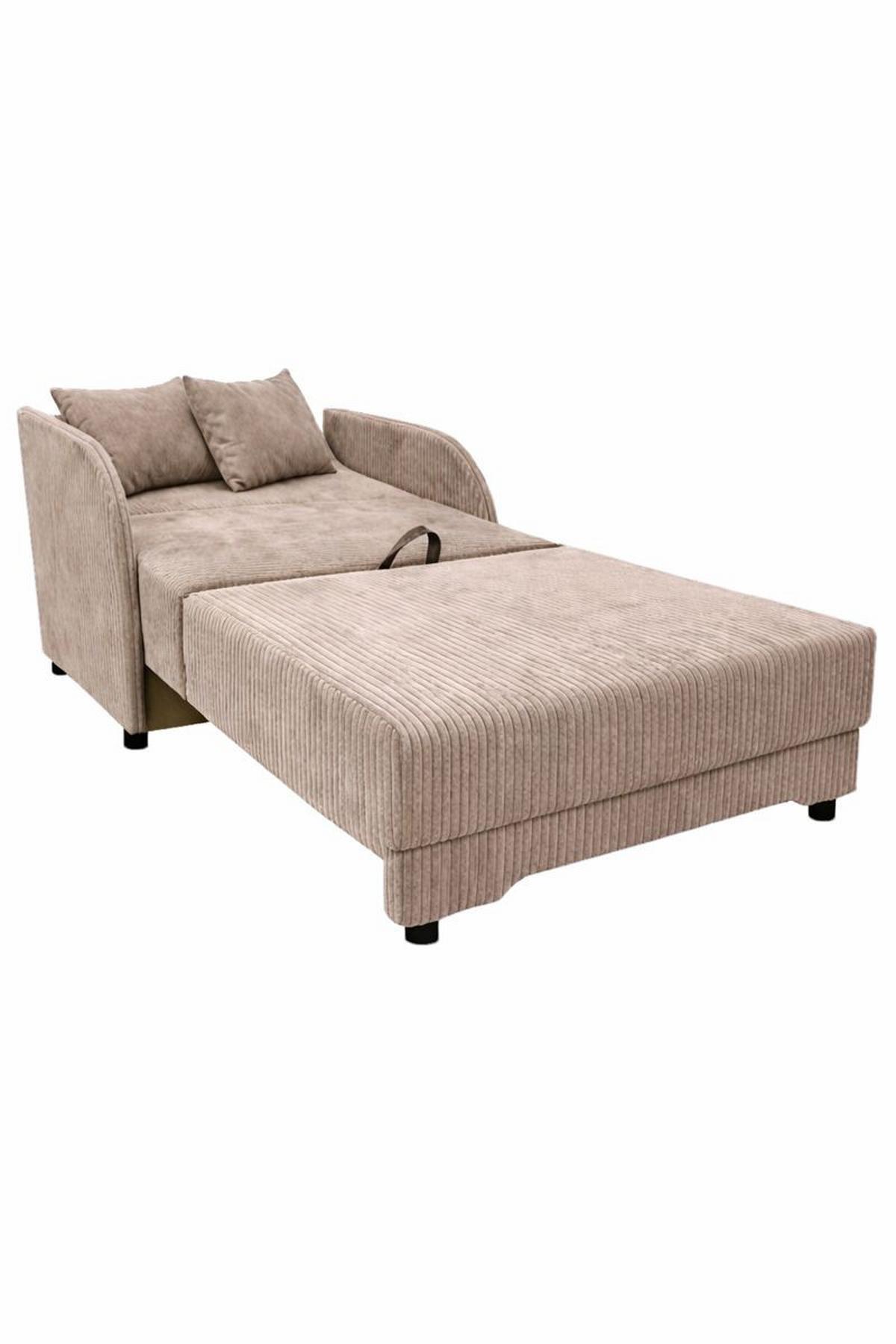 BETTSOFA TIGO Braun Velours-Stoff mit Schlaffunktion - Braun, Textil (105/88/90cm) - MASSENO