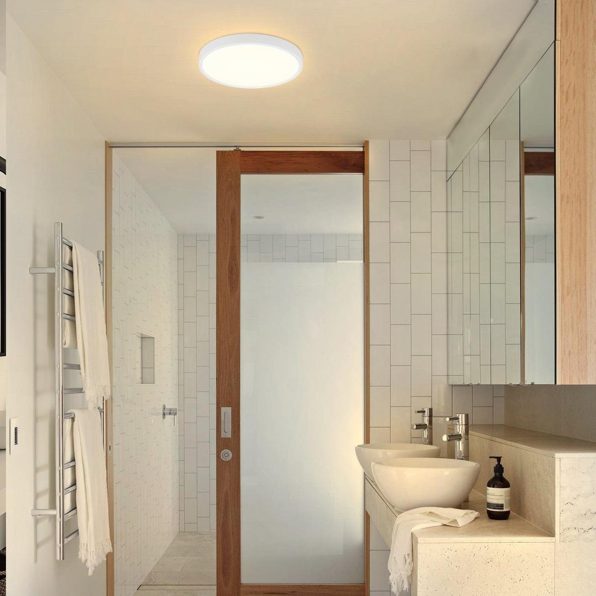 LED-DECKENLEUCHTE Tannhainbach 18/2.4/18 cm - Weiß, Kunststoff (18/18/2.4cm) - ZMH