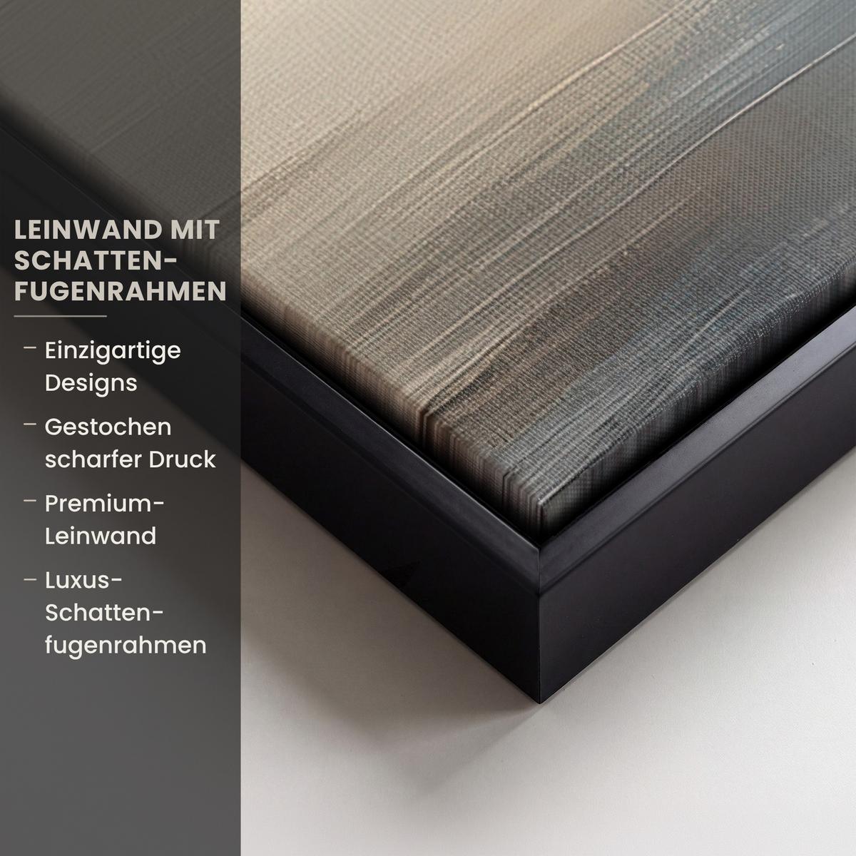 LEINWAND Bilder mit Rahmen - Segelschiff - Meer - Bewölkt - 50x50 - Creme, Textil (50/50cm) - MuchoWow