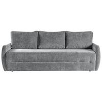 SCHLAFSOFA Piero 3-Sitzer mit Schlaffunktion, Grau - Grau, Textil (222/93/99cm) - Beautysofa