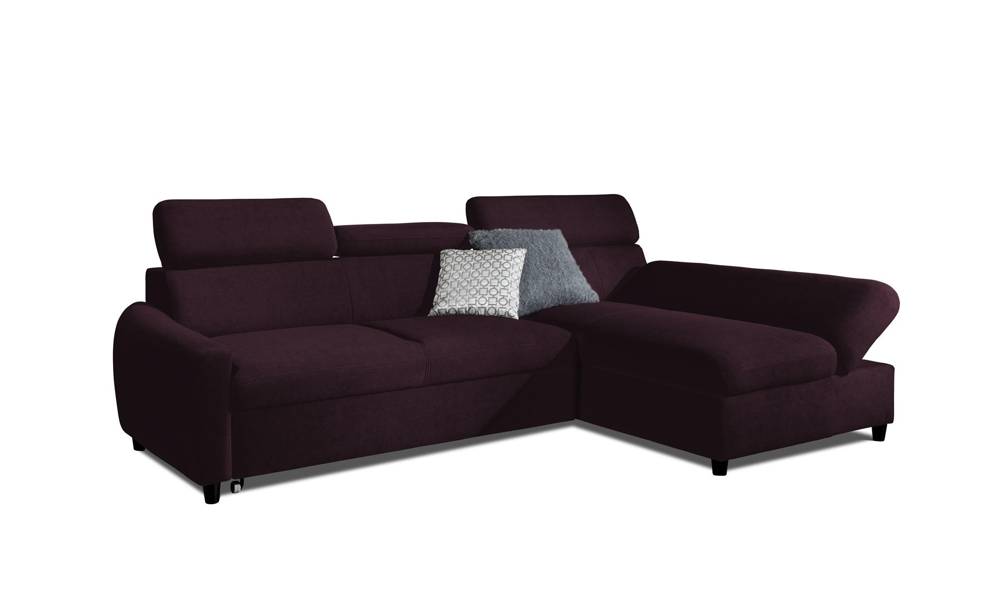 ECKSOFA Schlafsofa Anton Xs In Esito - Violett, Holzwerkstoff/Textil (170/260cm) - Fun Möbel