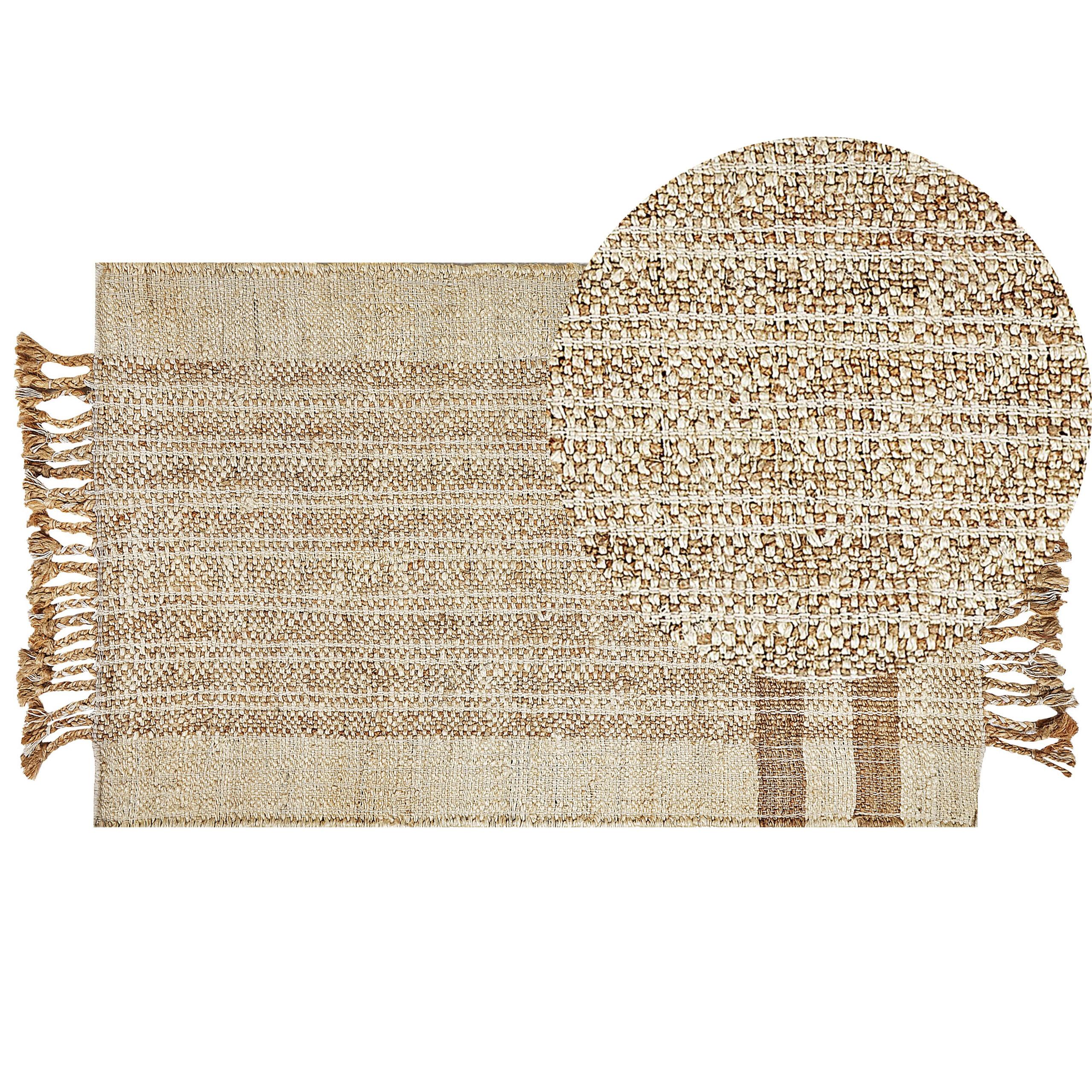 TEPPICH geflochten Ortaoba 150/80 cm - Beige, Naturmaterialien (80/150cm) - Beliani