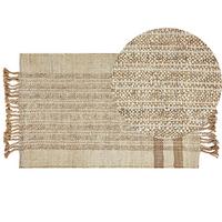 TEPPICH geflochten Ortaoba 150/80 cm - Beige, Naturmaterialien (80/150cm) - Beliani