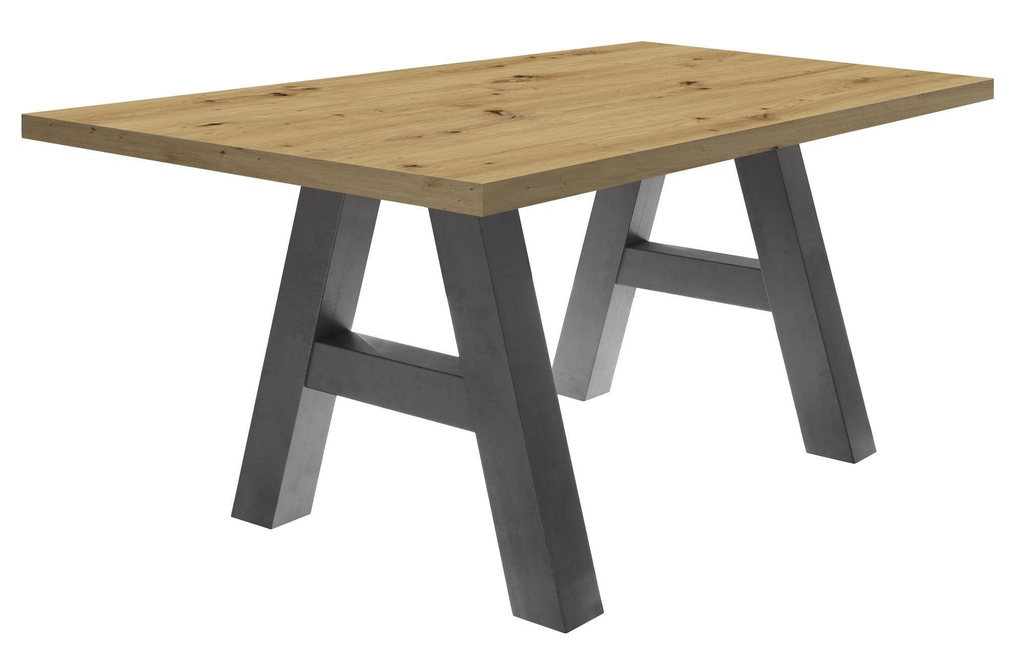 ESSZIMMERTISCH Elia 4 180 x 90 x 75 Esstisch Graphit/Asteiche - Eiche Artisan, Holz (180/90/75cm) - 58aufmkessel