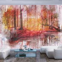 SELBSTKLEBENDE FOTOTAPETE 441/315 cm - Rot/Grau, Kunststoff/Textil (441/1cm) - KUNSTLOFT