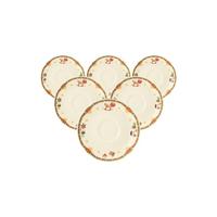 TEEUNTERTASSEN Marieluise Weihnachtsnostalgie creme ø 13 cm 6er Set - Creme, Keramik (13cm) - Seltmann Weiden