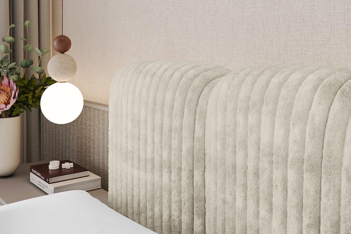 BOXBETT mit Matratze H3|H4 - NINA KING - 200x200 cm - Creme - Magnolie, Holzwerkstoff (200/200cm) - ALTDECOR
