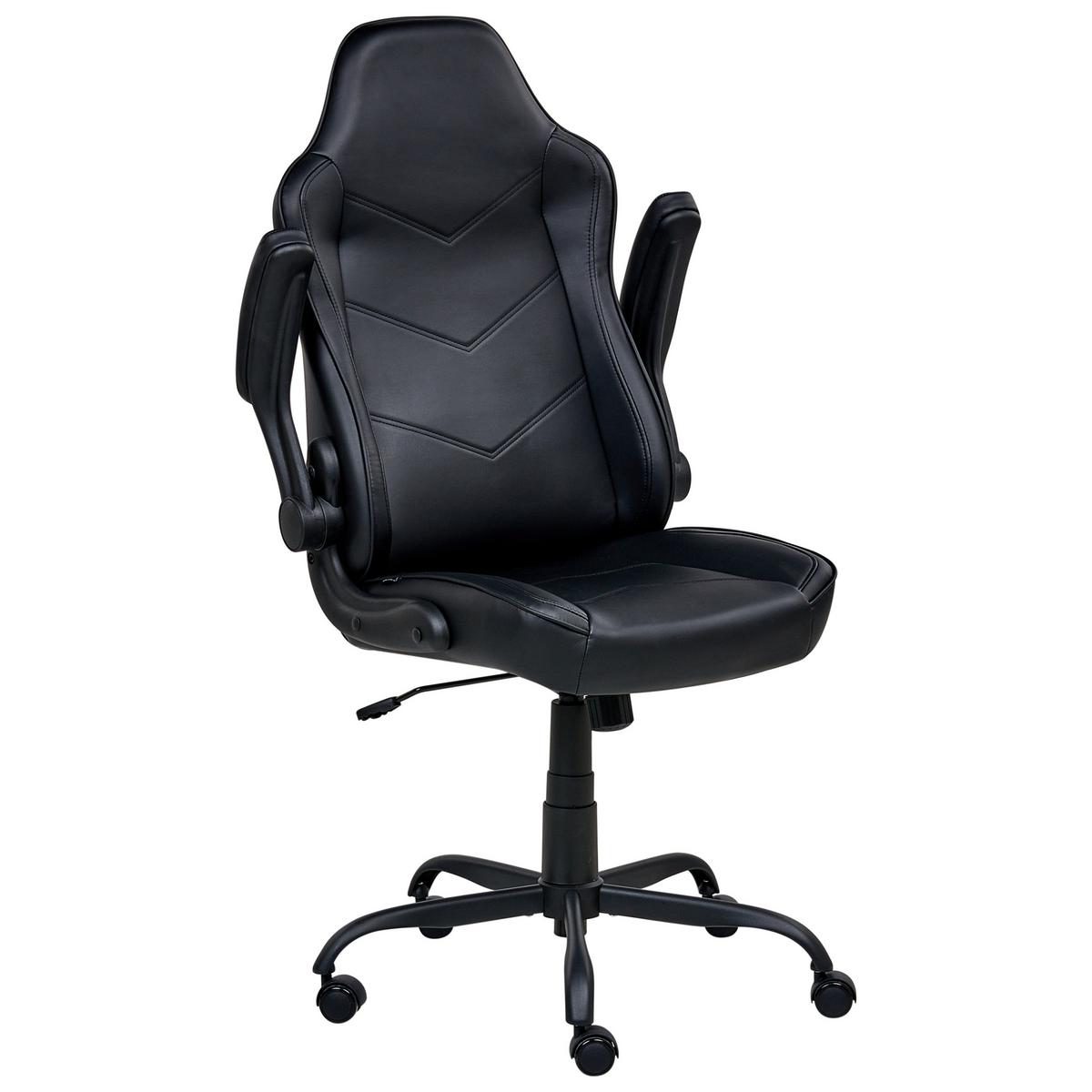 BÜROSTUHL Schwarz Triumpher - Schwarz, Kunststoff (51/115/51cm) - Beliani