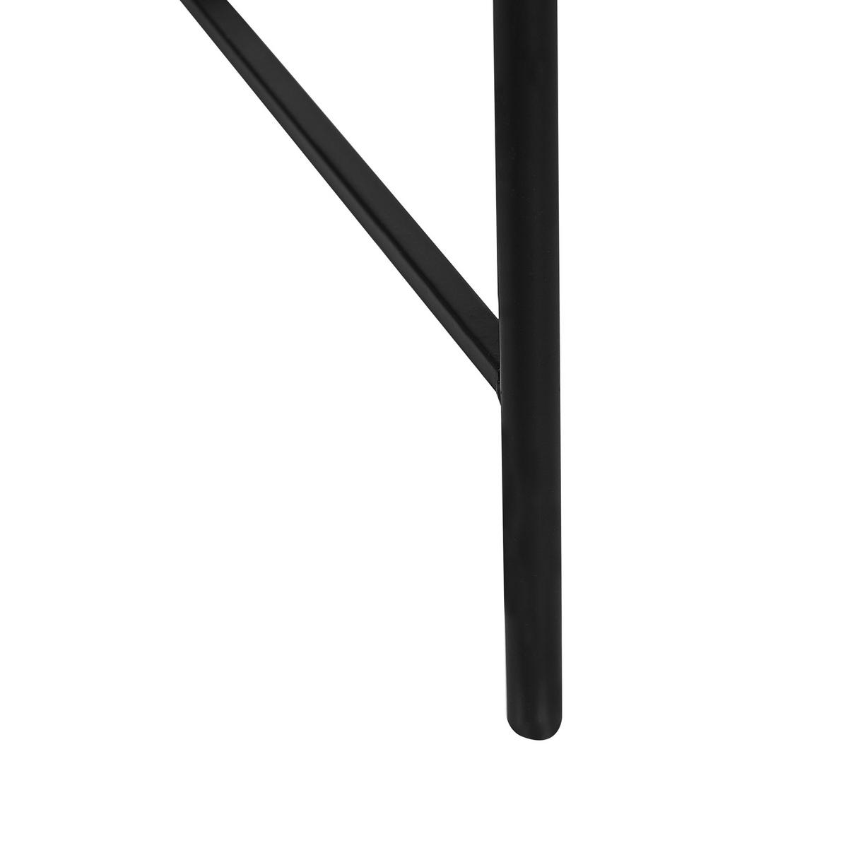 BEISTELLTISCH Rattan/Metall schwarz 36 cm Vienna - Beige/Schwarz, Metall (36/36/43cm) - Beliani