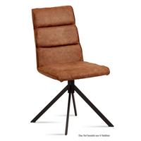 ESSZIMMERSTUHL (6er-Set) Drusy 47x92x60 Schwarz/Cognac - Cognac/Schwarz, Kunststoff (60/92/47cm) - 58aufmkessel