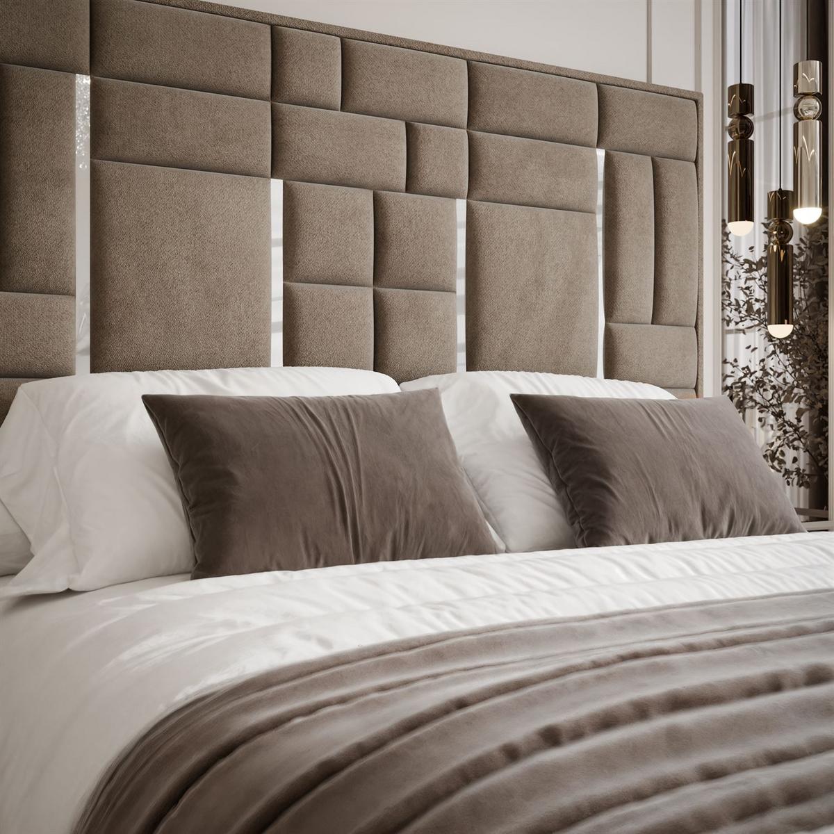 POLSTERBETT BRIGITTE SILVER mit Bettkasten 140x200 cm Element 06 - Beige, Textil (140/200cm) - Lookway